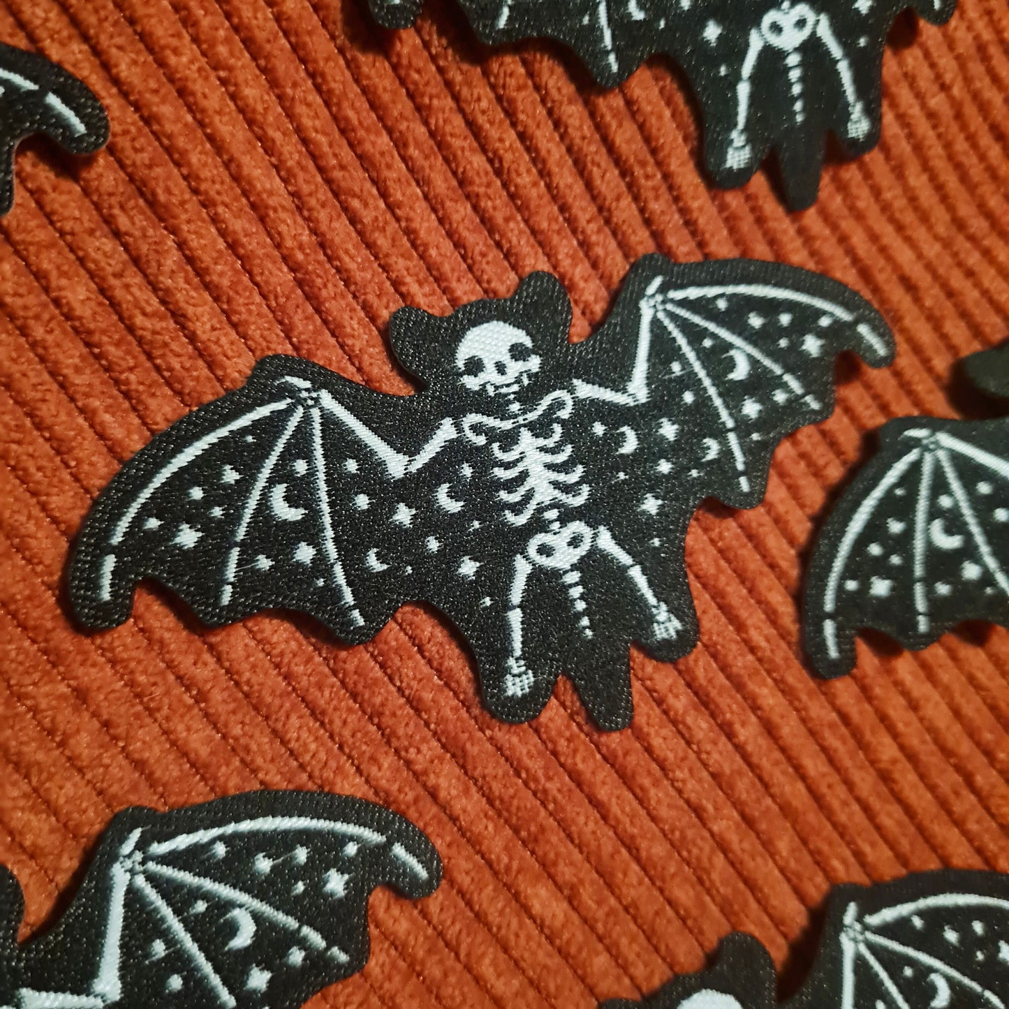 3 inch Glow in the Dark Skeleton Bat Patch