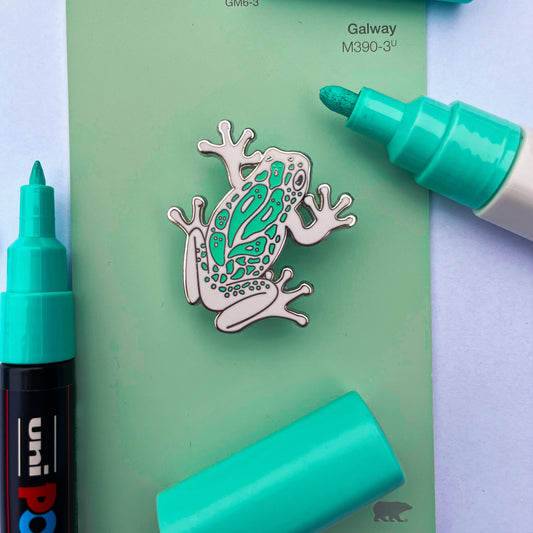 Glow in the Dark Frog Enamel Pin
