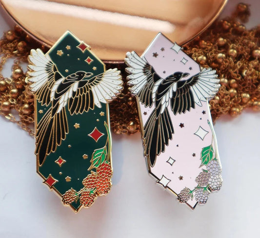 Sacred Beasts Magpie Enamel Pin