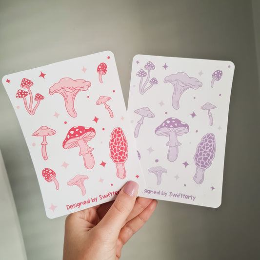 Mushroom Sticker sheet a6 | Sticker sheet | Mushroom | stickers