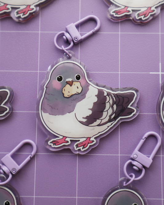 Plomp Pigeon Acrylic Keychain